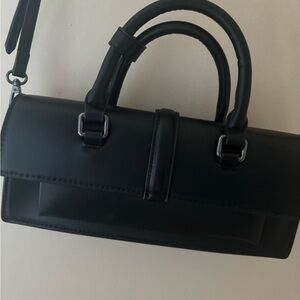 zara faux leather purse